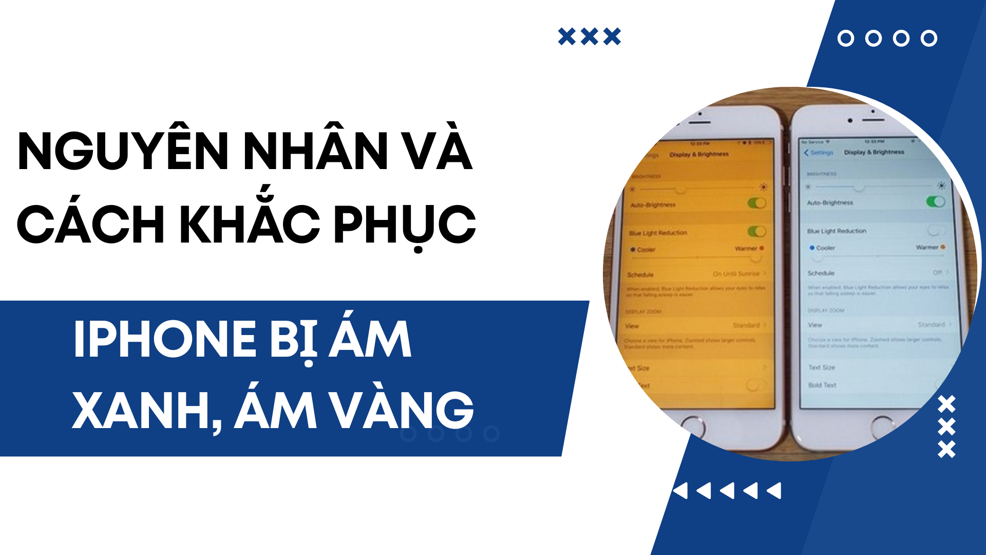 Màn hình iPhone bị ám xanh, ám vàng: Nguyên nhân và cách khắc phục 