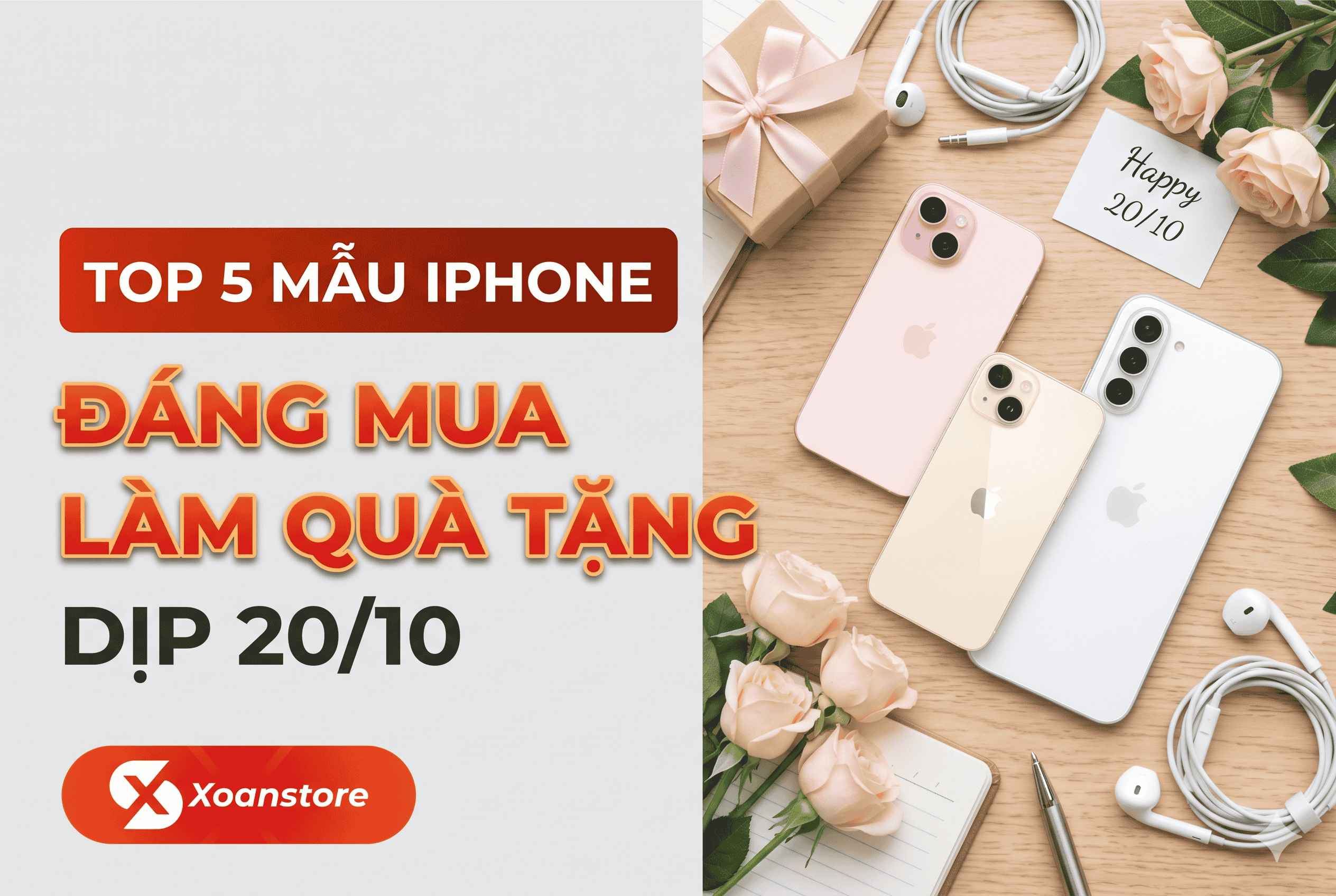 Top 5 mẫu iPhone đáng mua làm quà tặng dịp 20/10 ở năm 2026