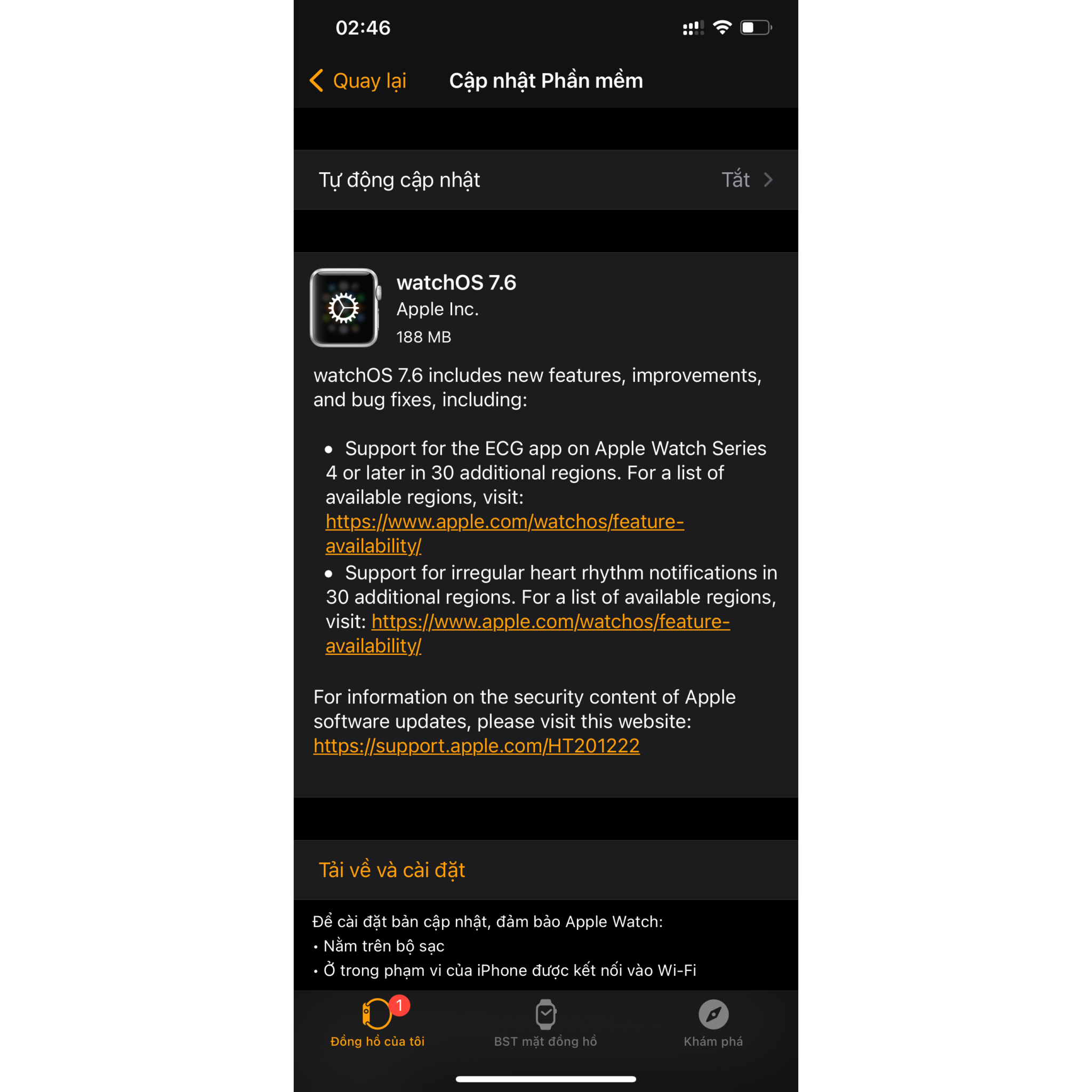 Apple phát hành watchOS 7.6: Hỗ trợ tính năng ECG và cảnh báo nhịp tim không đều tại 30 quốc gia khác