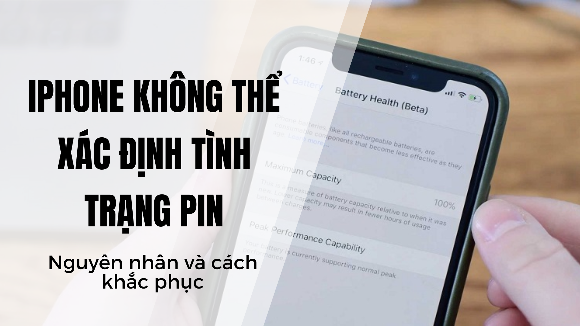 iPhone không thể xác định tình trạng pin: Nguyên nhân và cách khắc phục.