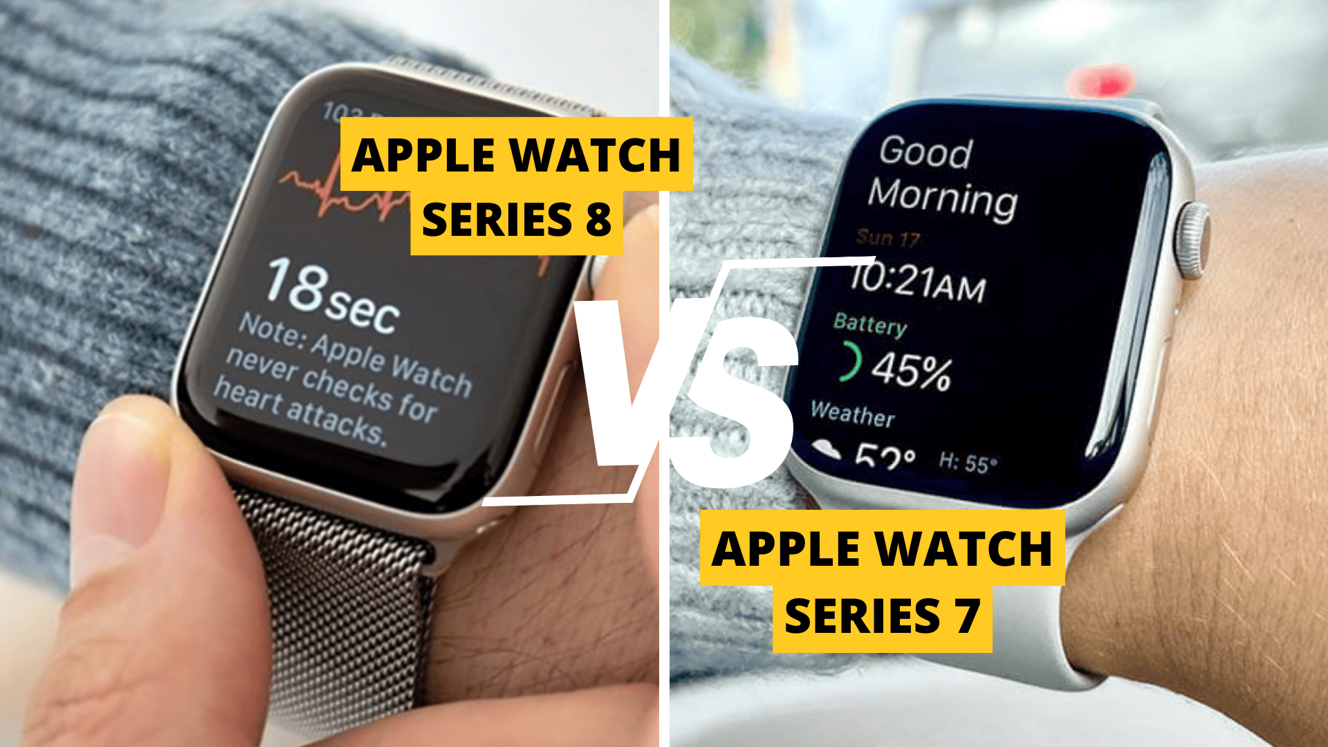So sánh Apple Watch Series 7 và Apple Watch Series 8