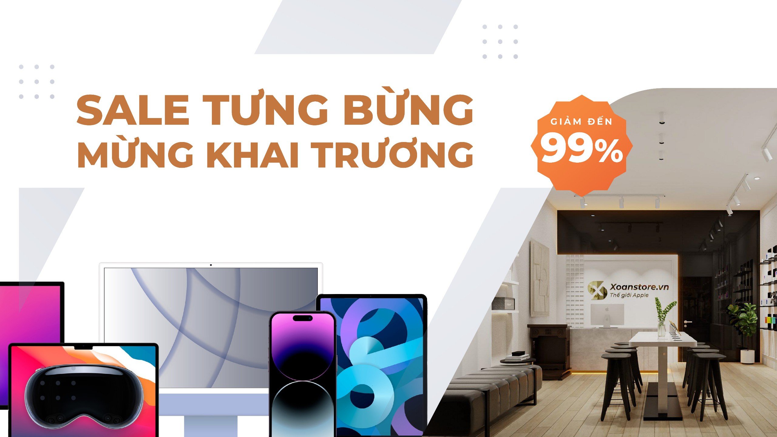 Xoăn Store mừng khai trương cơ sở 2 tại số 374 Quang Trung, Hà Đông, TP. Hà Nội với ưu đãi giảm giá lên đến 99%
