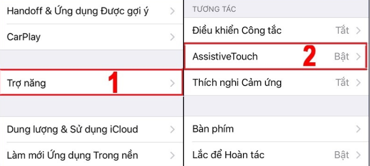 Cách bật nút Home ảo trên iPhone đối với dòng iOS 12 trở về trước