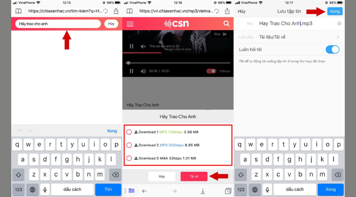 Bạn tiến hành tải bài hát mà mình yêu thích về máy và để dùng bài hát này làm nhạc chuông cho iPhone