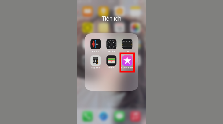 Thực hiện mở ứng dụng iTunes trên điện thoại của bạn