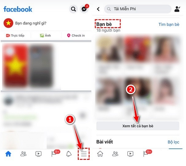 Cách lọc bạn bè trên facebook bằng điện thoại