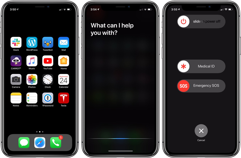 Các cách để tắt nguồn iphone X