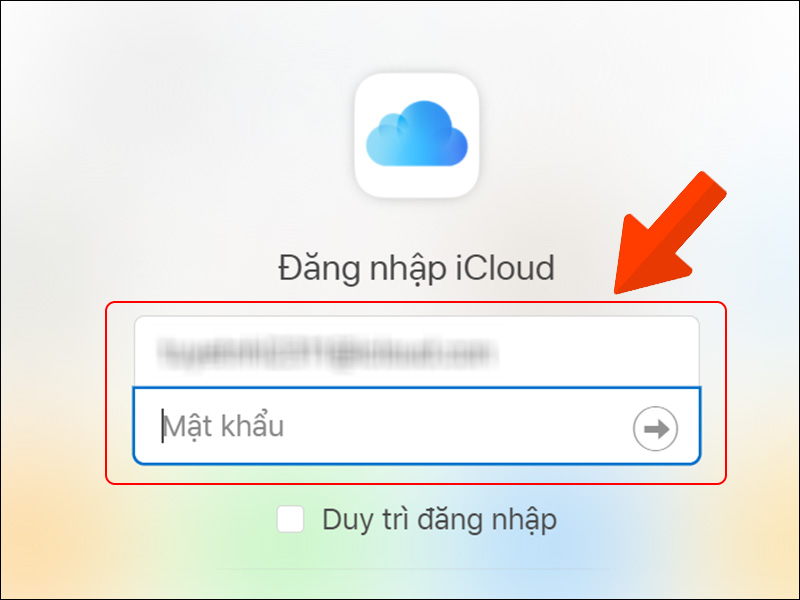 Đăng nhập ngay tài khoản iCloud