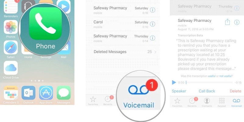 Ghi âm cuộc gọi trên iphone với Voicemail