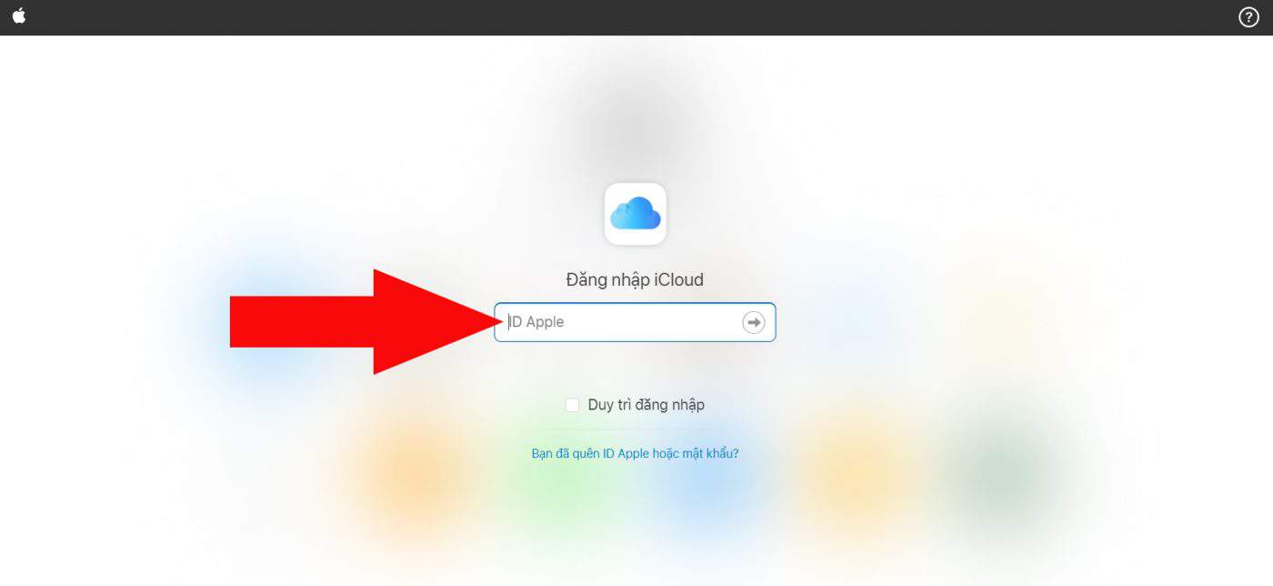Đăng nhập iCloud 