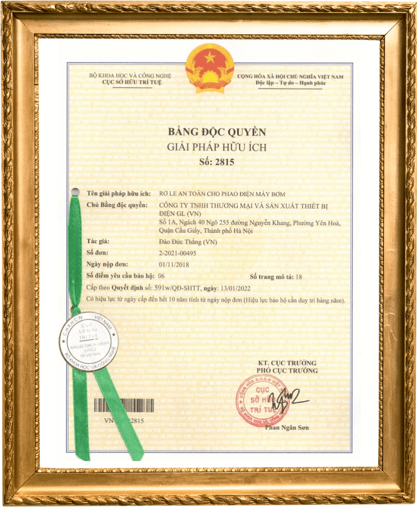 Bằng độc quyền số 2815