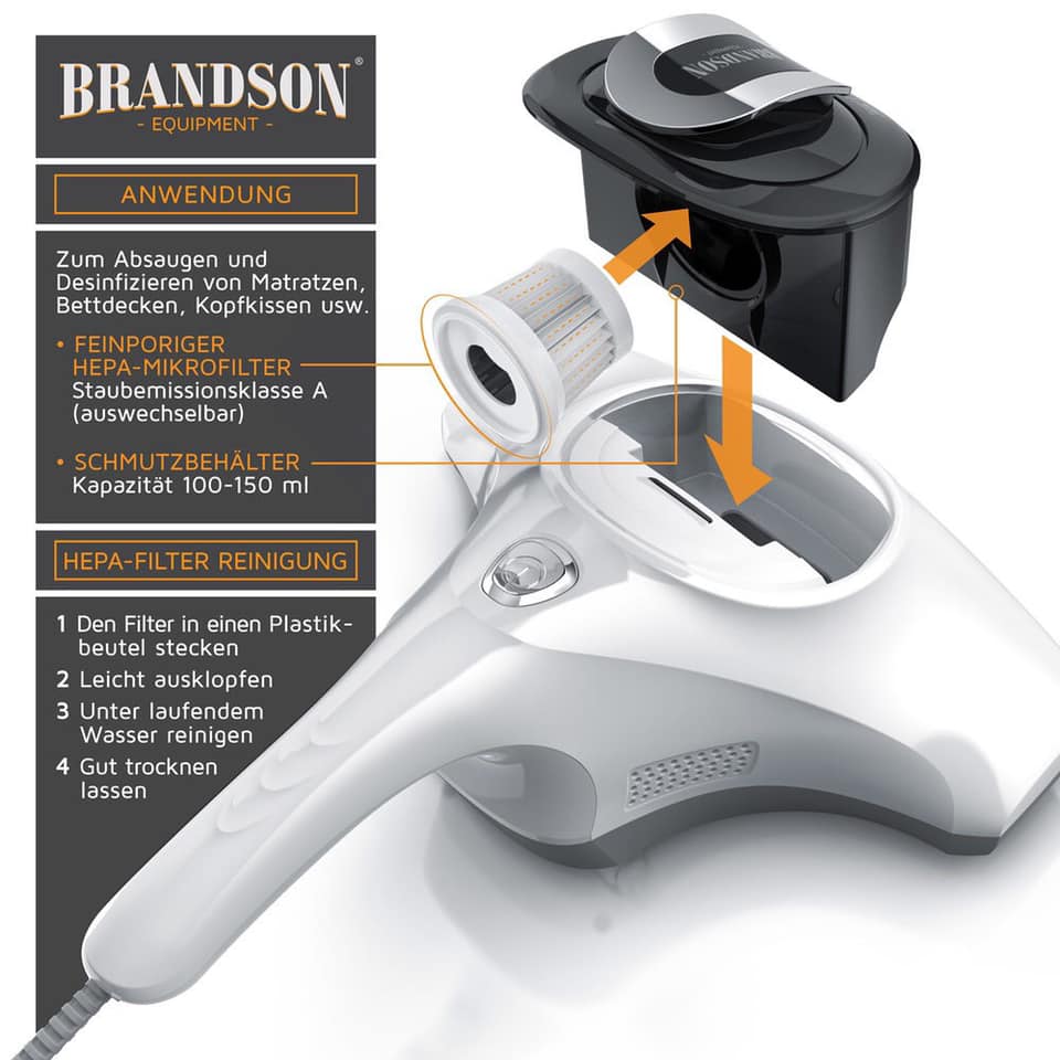 MÁY HÚT BỤI, DIỆT KHUẨN GIƯỜNG ĐỆM SOFA BRANDSON