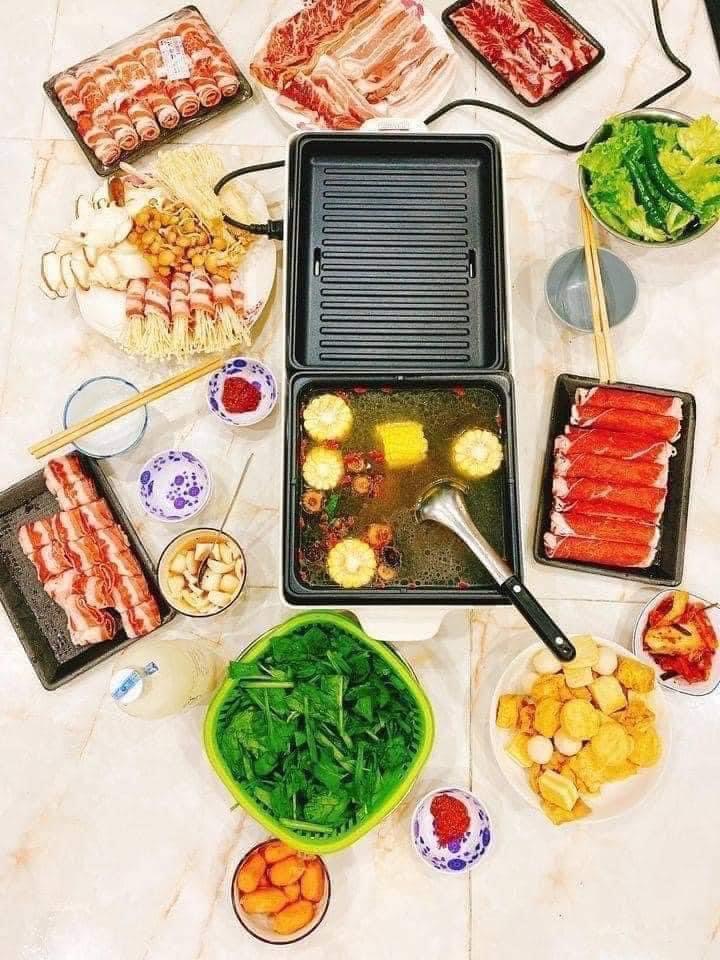 Bếp nướng lẩu Dupan 2 trong 1