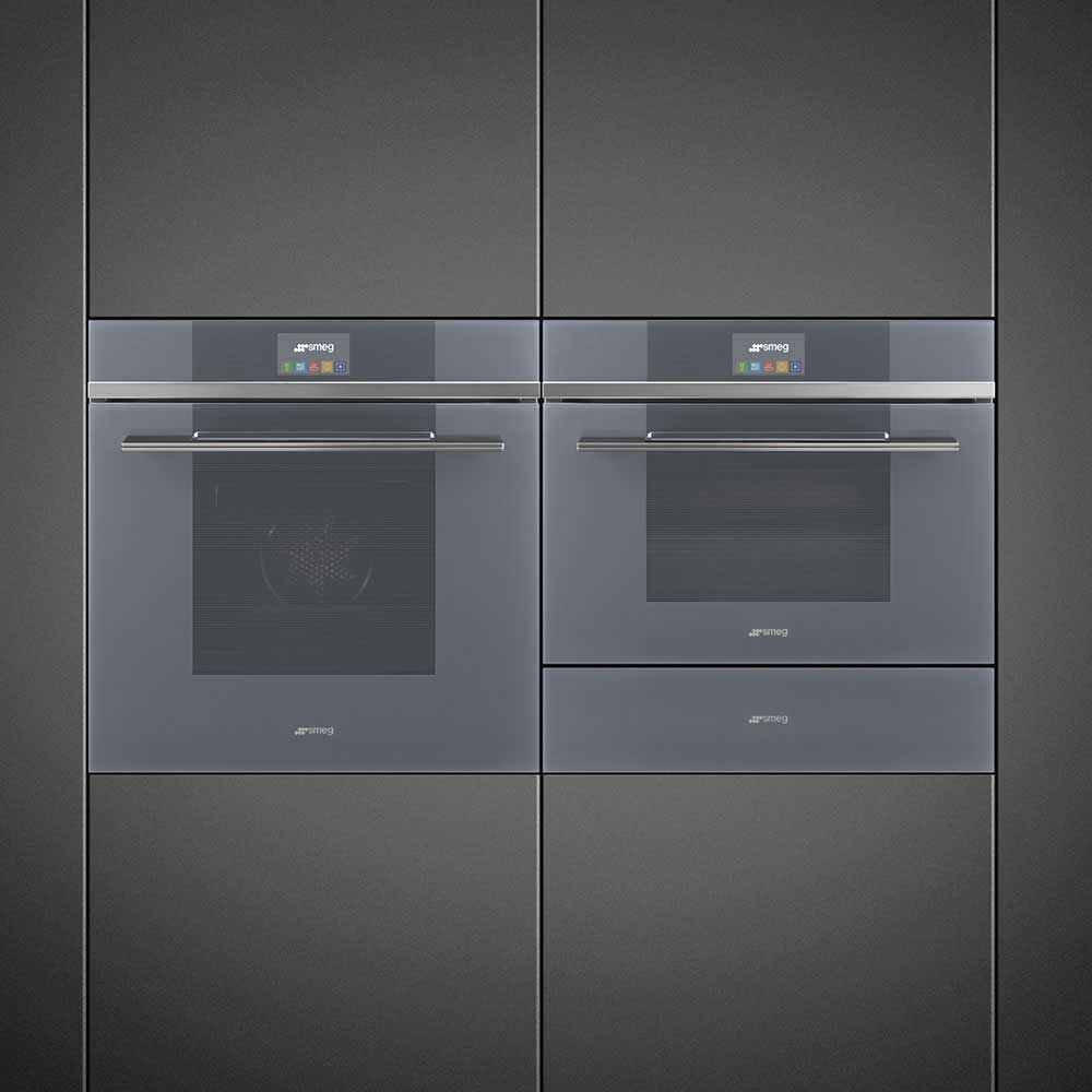 Lò nướng kết hợp lò vi sóng SMEG LINEA SF4104MCS