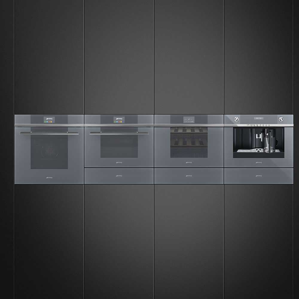 Lò nướng kết hợp lò vi sóng SMEG LINEA SF4104MCS