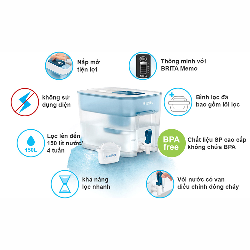 Bình lọc Brita 8.2 lít