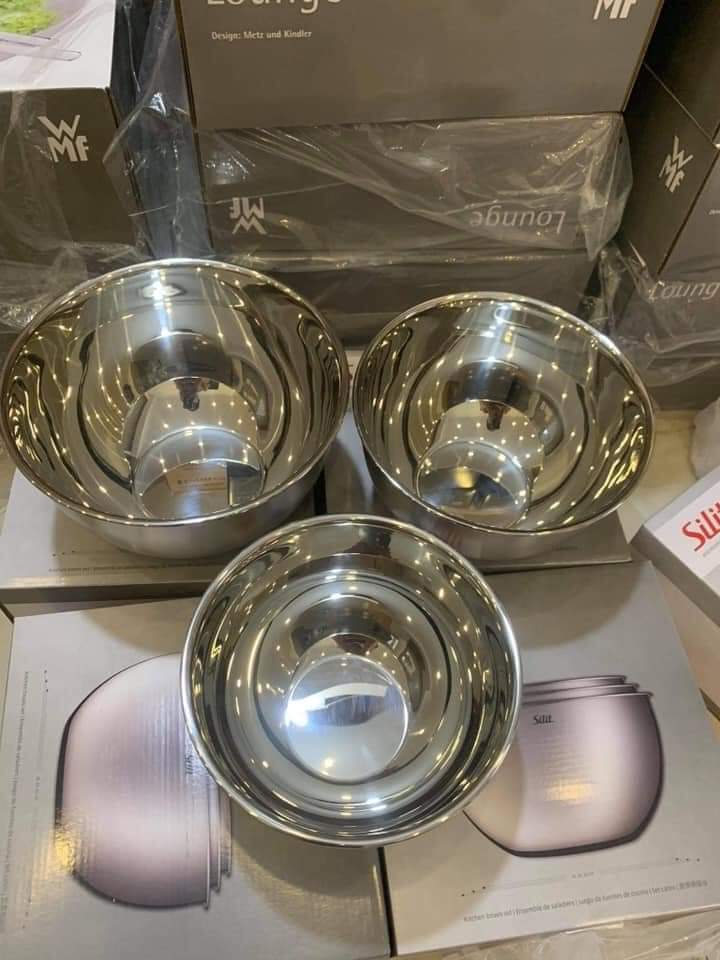 Set 3 âu trộn inox silit