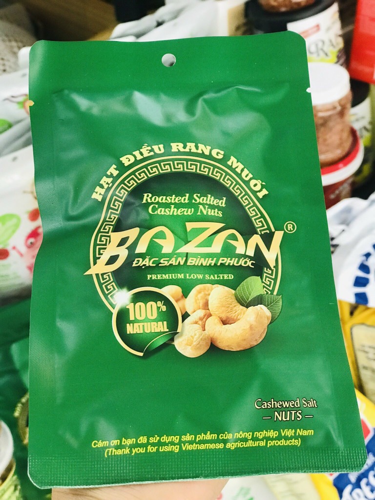 Hạt điều Bazan túi 45g xanh size A cồ