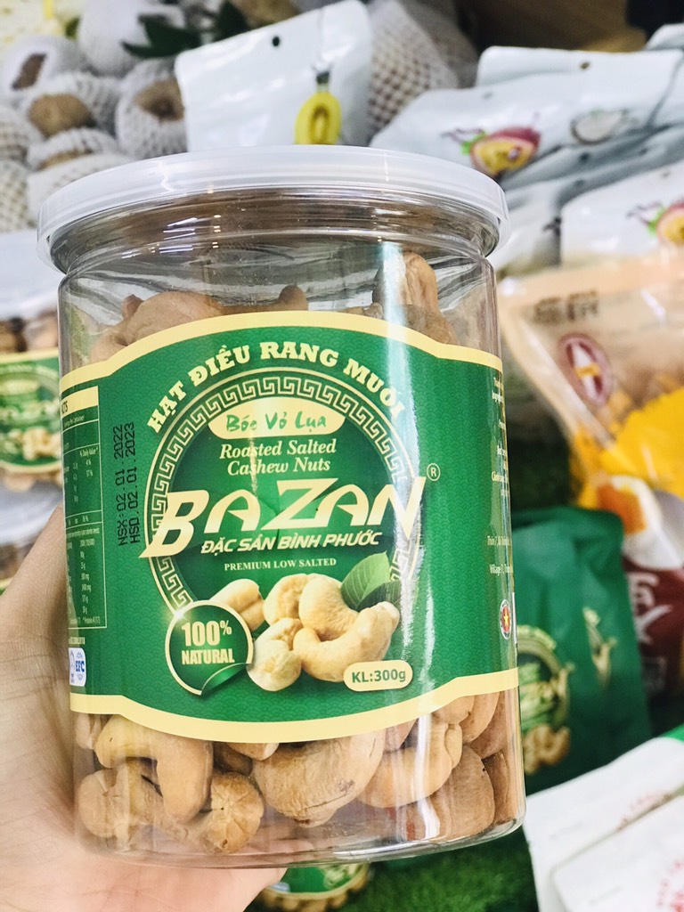 Hạt điều Bazan hộp 225g cao cấp size A cồ