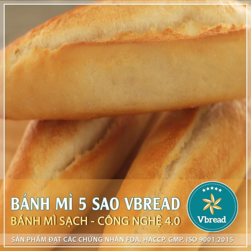 Bánh mì 5 sao Vbread (túi 5 bánh lớn)