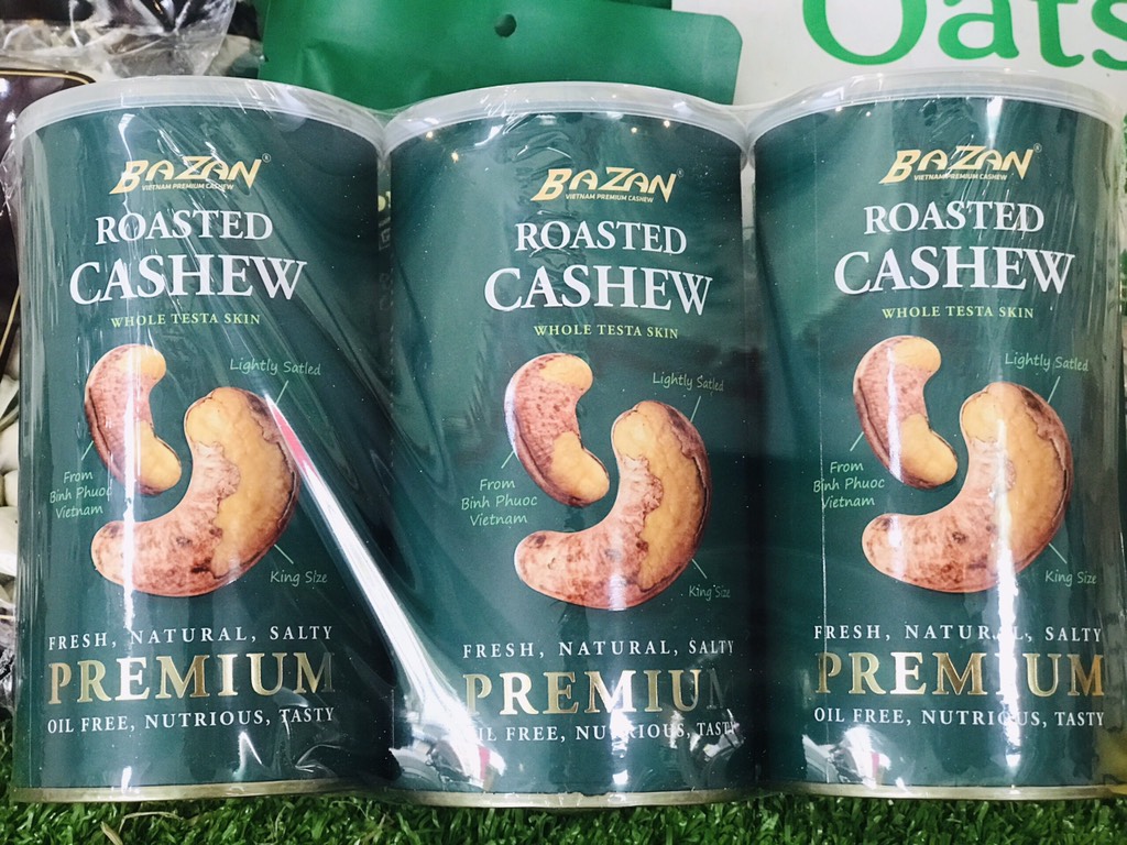 Hạt điều Bazan hộp 300g nắp nhôm bóc vỏ