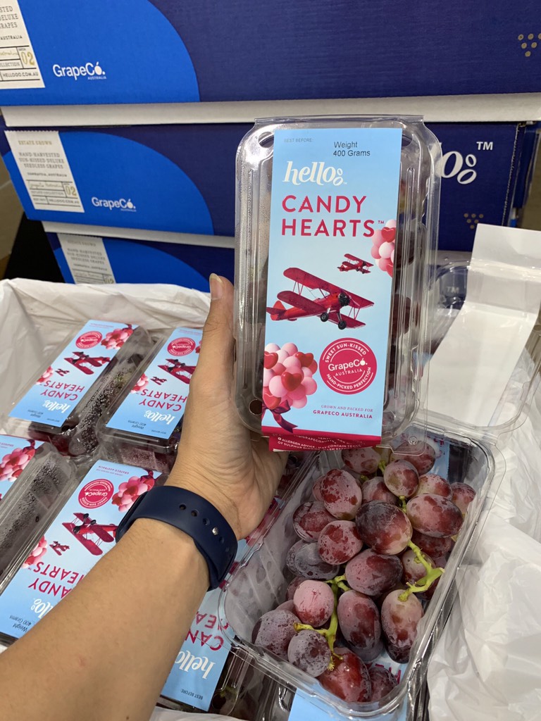 Nho kẹo Úc Candy Hearts hộp 400g