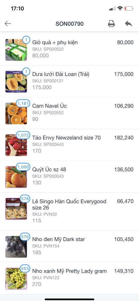 Giỏ quà trái cây 500-600