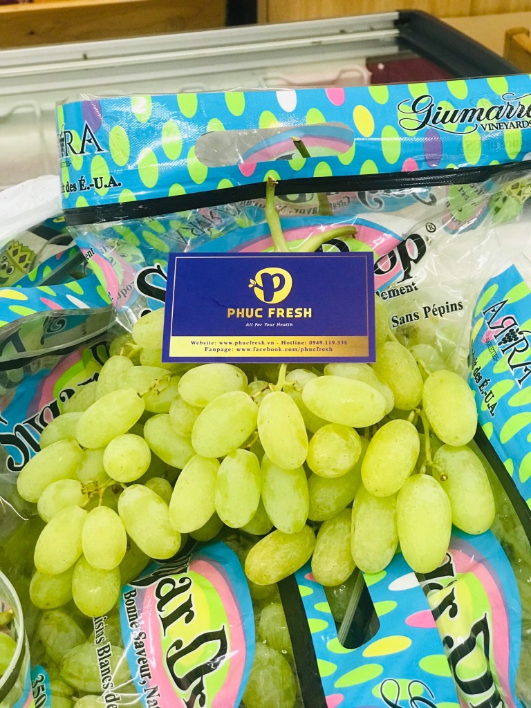 Nho xanh Mỹ Pretty (Sugar Drops) trái dài