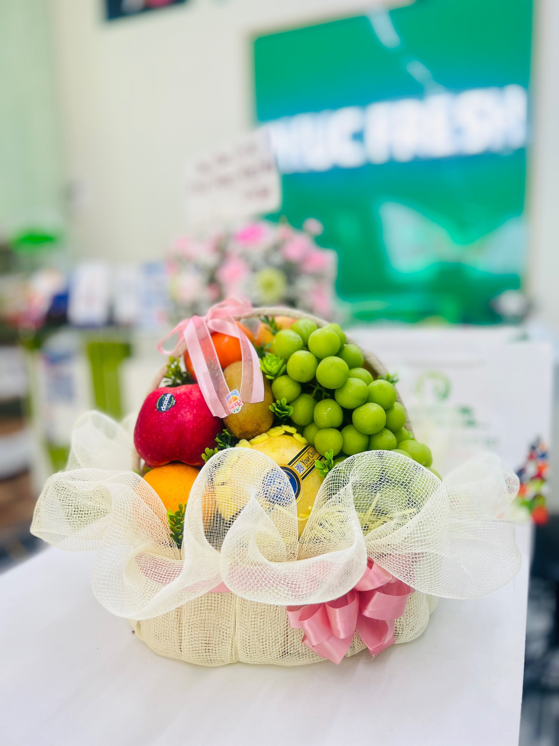 Giỏ quà trái cây voan cao cấp 1200