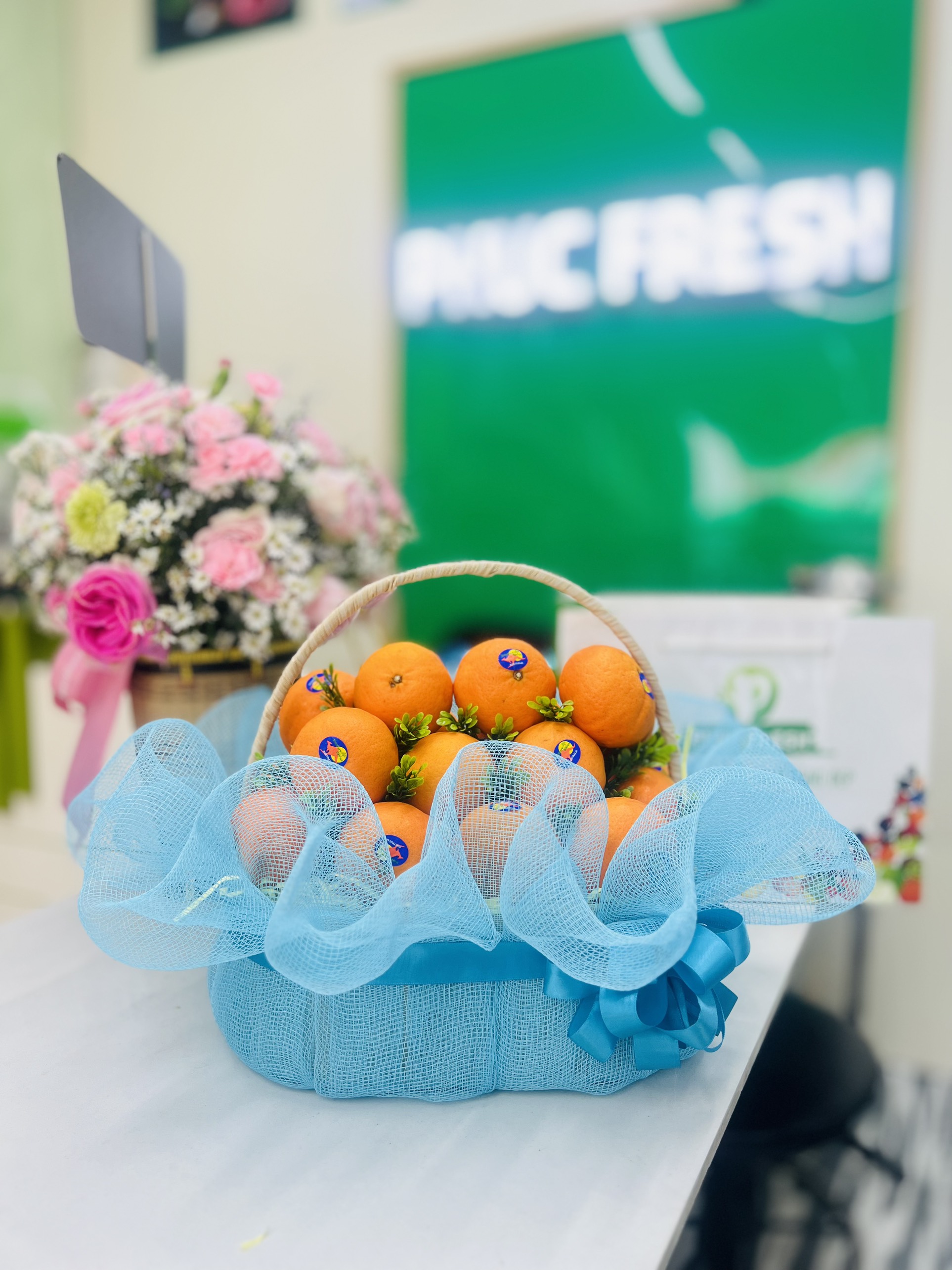 Giỏ quà trái cây cao cấp voan 650