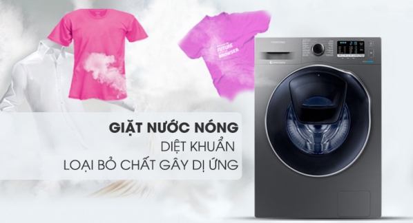 Máy giặt sấy Samsung WD95K5410OX/SV-Diệt khuẩn tối ưu với chế độ giặt nước nóng