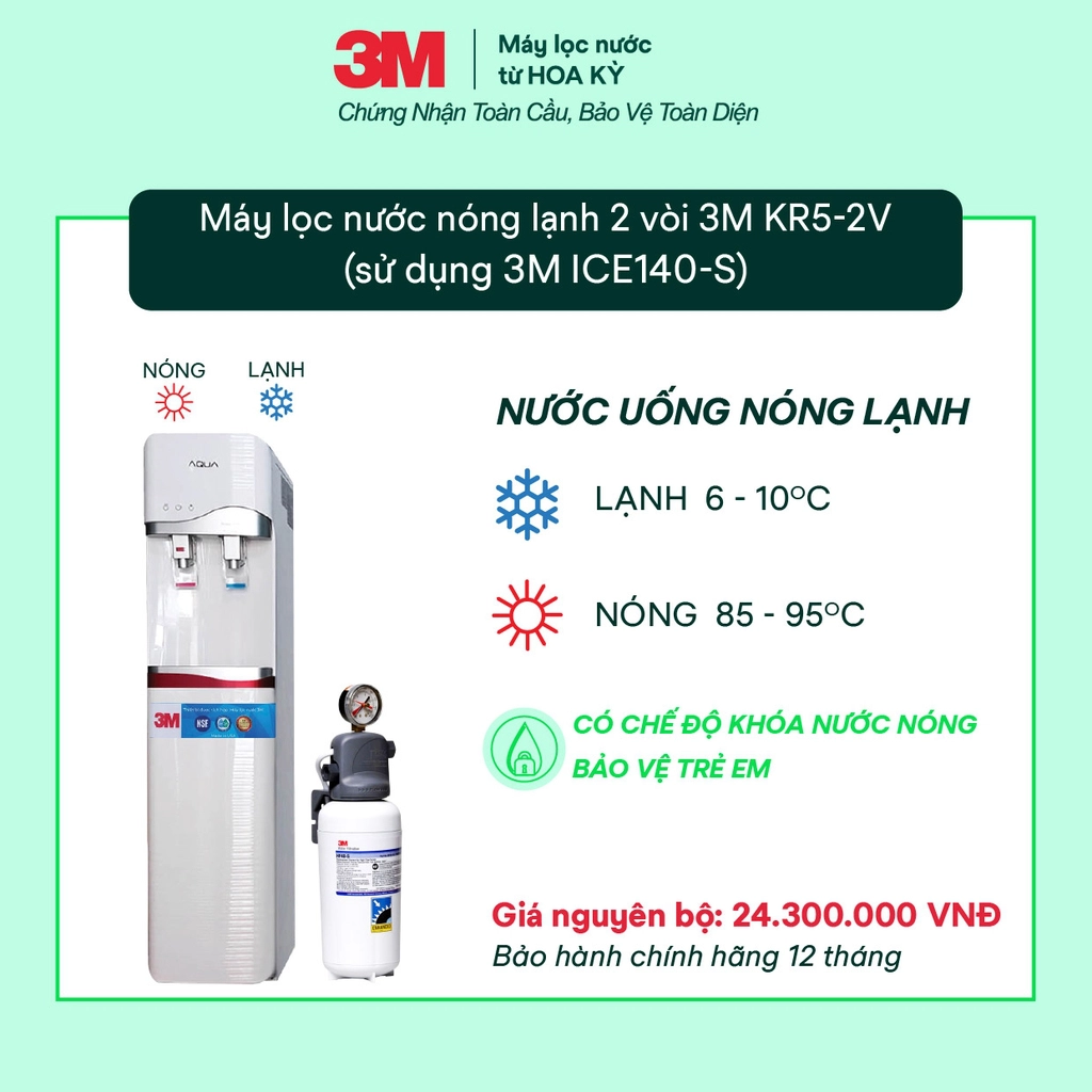 Tính năng nổi bật của cây lọc nước nóng lạnh 3M KR5-2V
