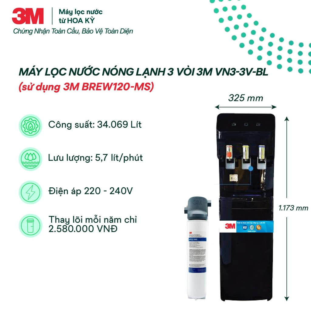 Tính năng nổi bật của 3M VN3-3V màu đen