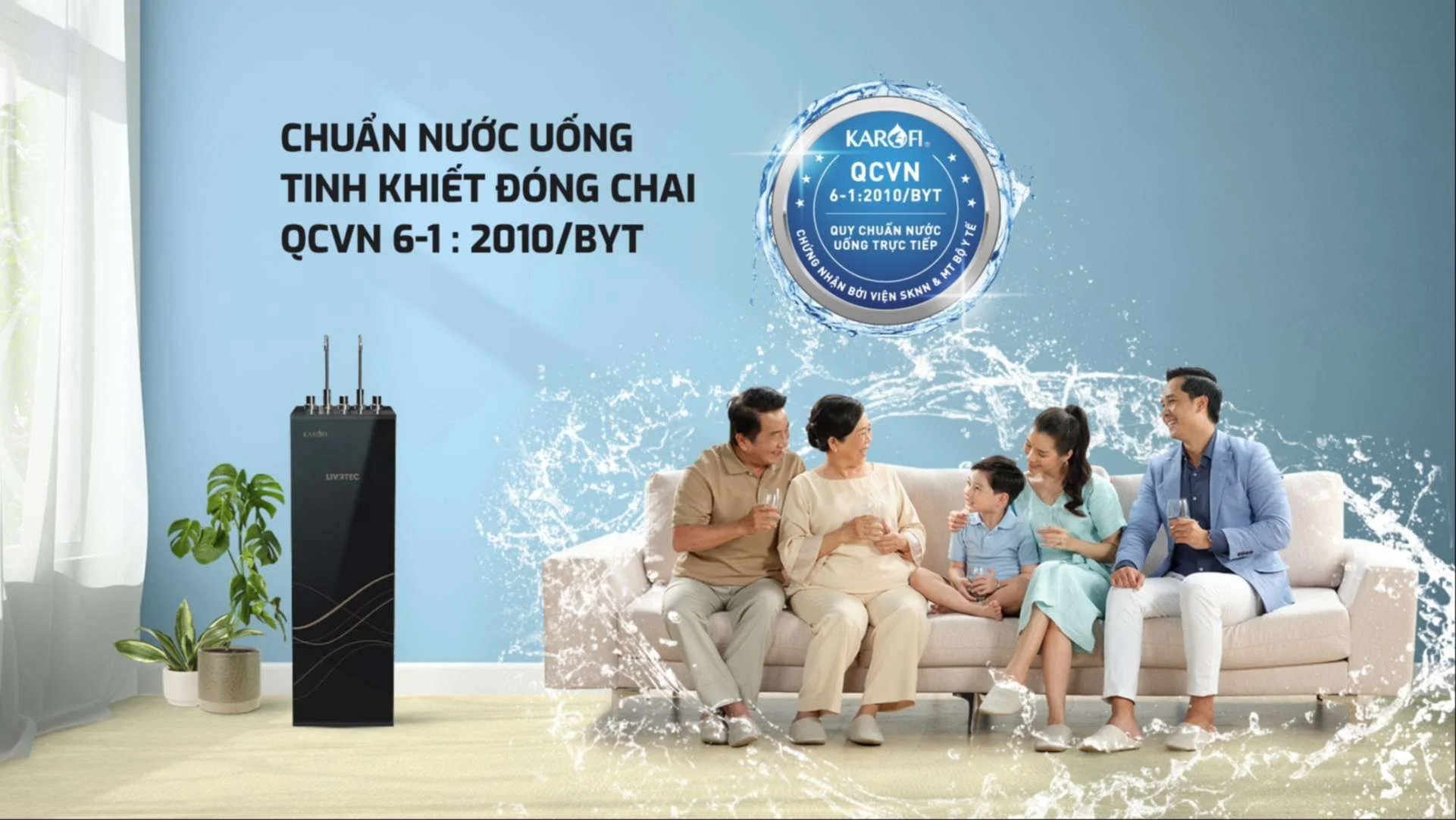 Nước sau lọc đạt chuẩn nước tinh khiết