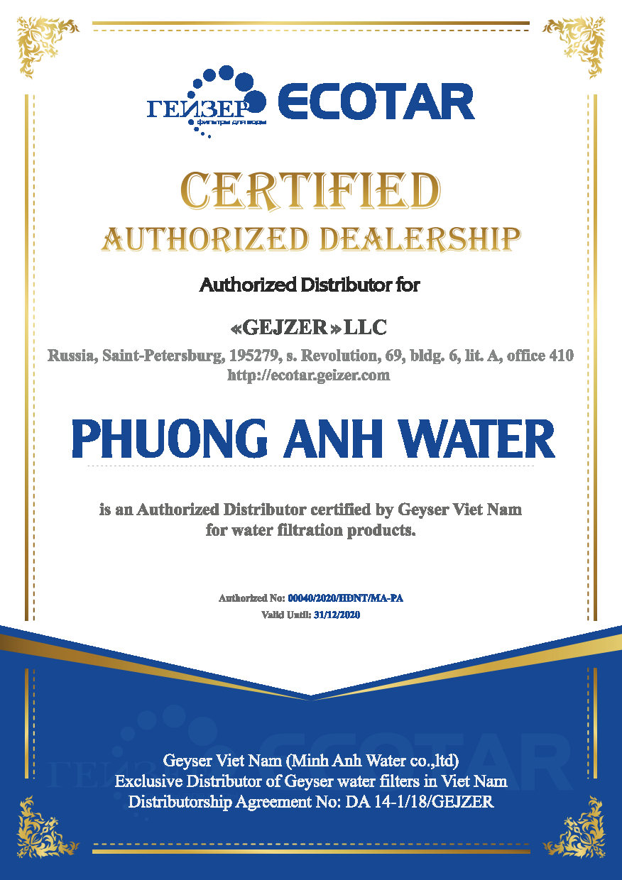 Phương Anh Water là đại lý chính thức của Geyser