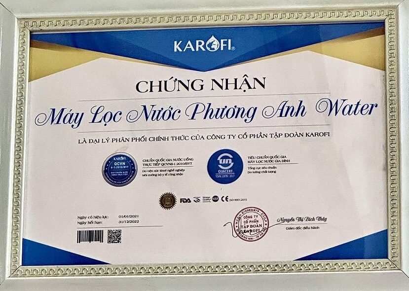 Chứng nhận đại lý chính thức Karofi