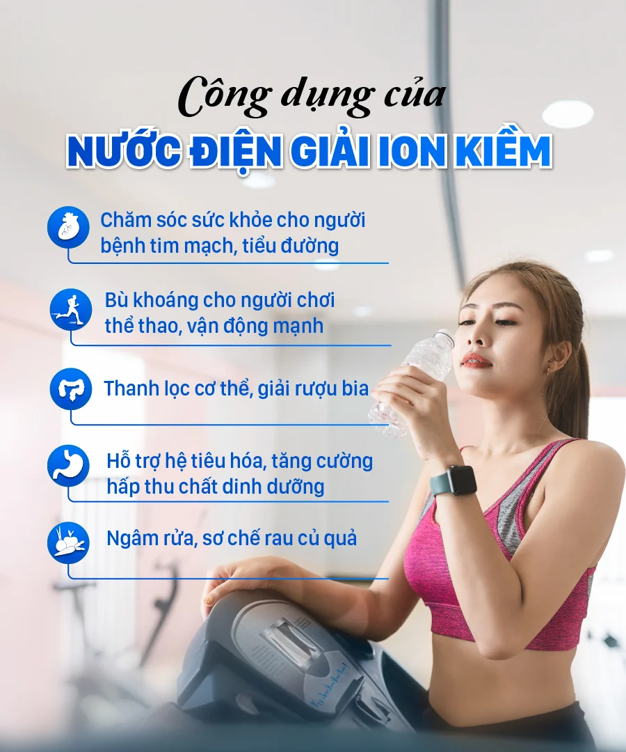 Công dụng của nước điện giải ION Kiềm