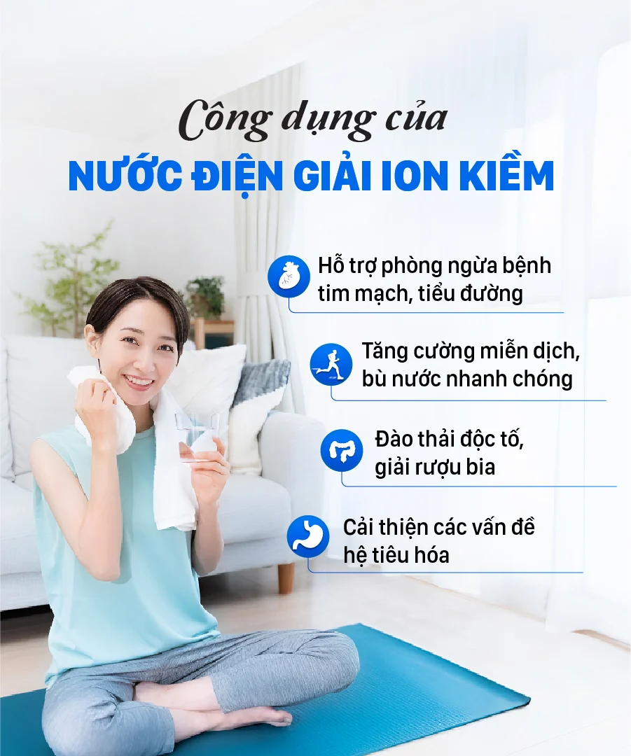 Công dụng của nước điện giải ION Kiềm