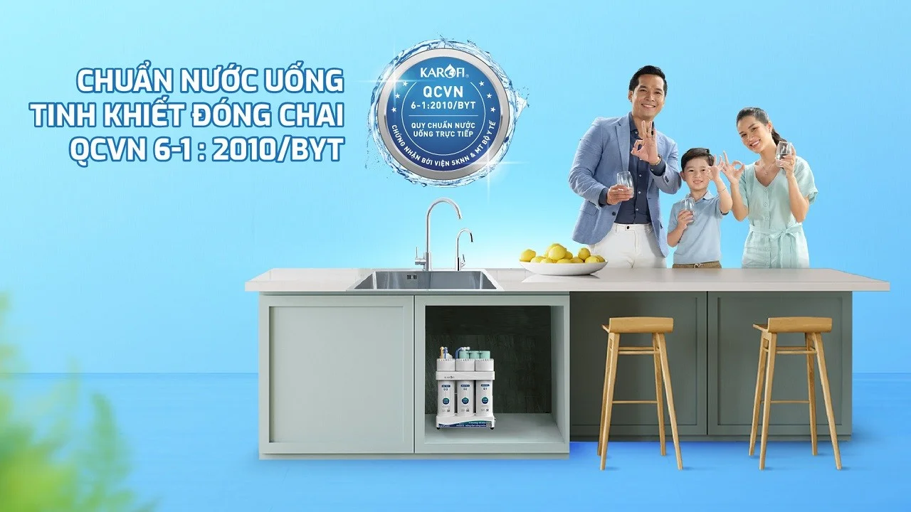 Nước sau lọc đạt tiêu chuẩn nước tinh khiết