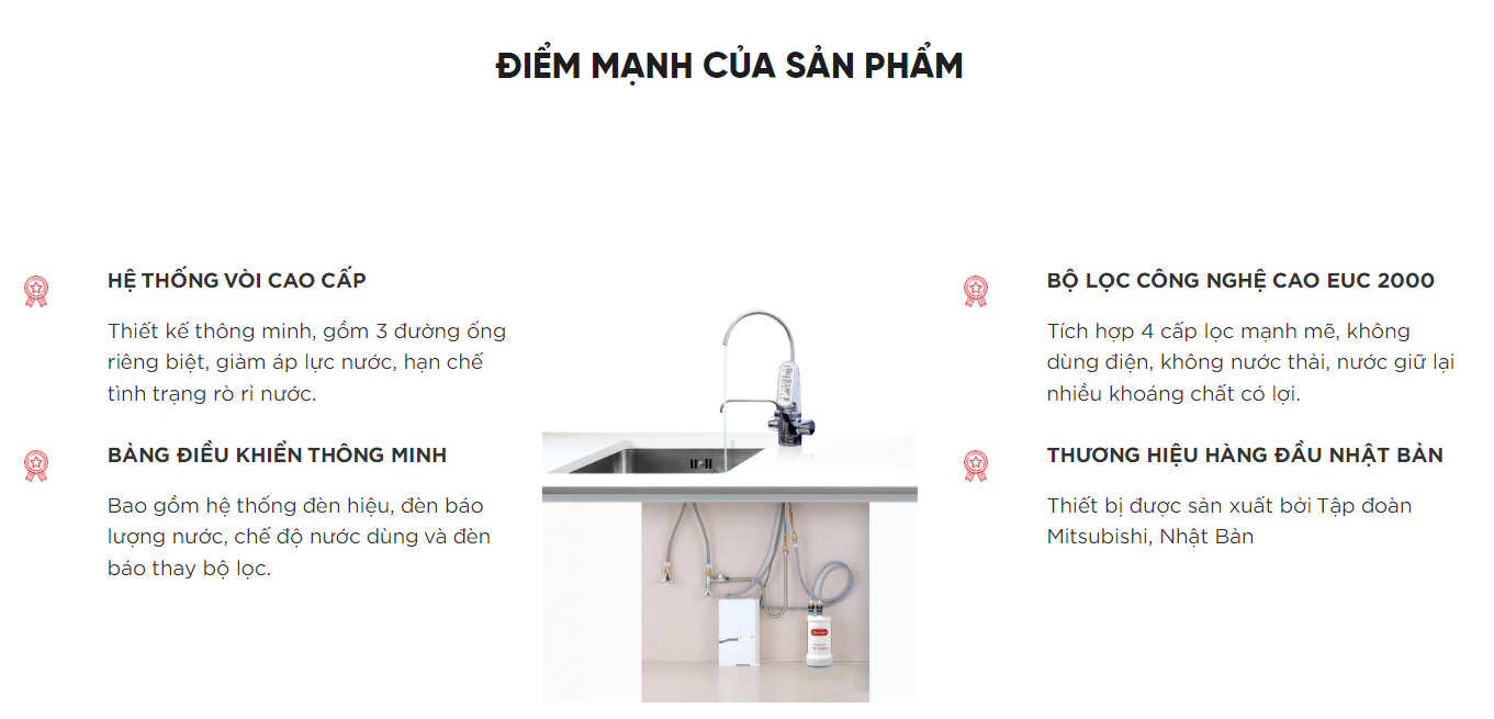 Điểm mạnh của Cleansui EU301