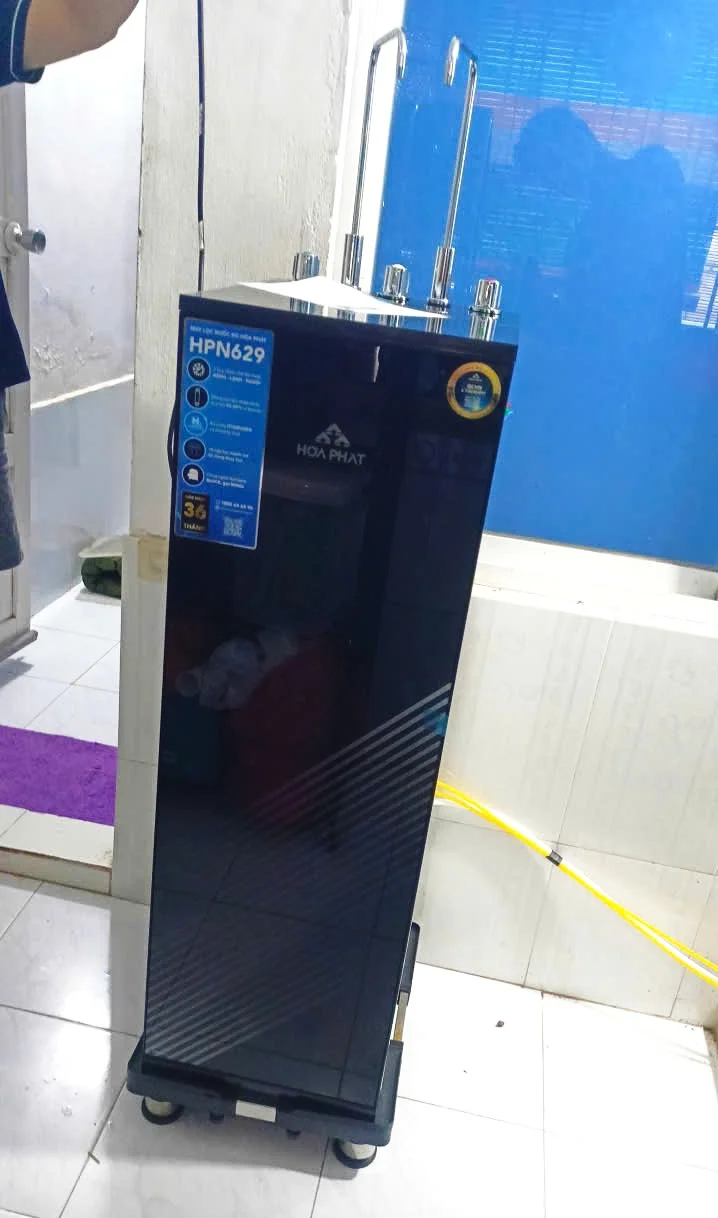 Hình lắp đặt thực tế máy lọc nước nóng lạnh HPN629