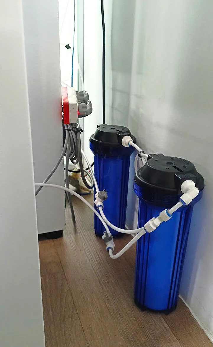 Hình lắp đặt máy lọc nước nóng lạnh Seoul Aqua PTS-2100