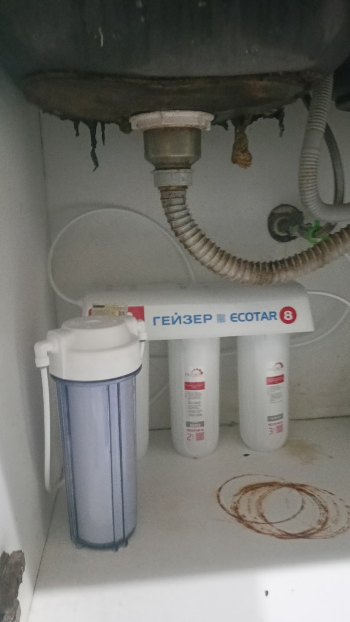 Hình ảnh lắp thực tế của máy lọc nước Nano Geyser Ecotar 8