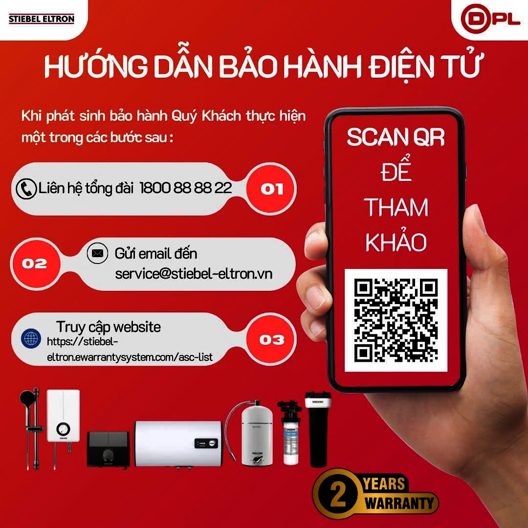 Hướng dẫn bảo hành điện tử Stiebel Eltron