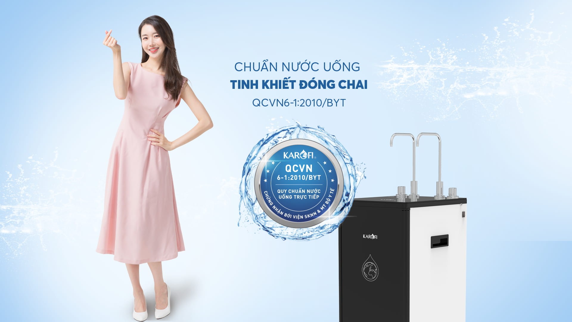 Nước sau lọc đạt quy chuẩn Quốc gia nước về nước uống tinh khiết QCVN 6-1:2010/BYT