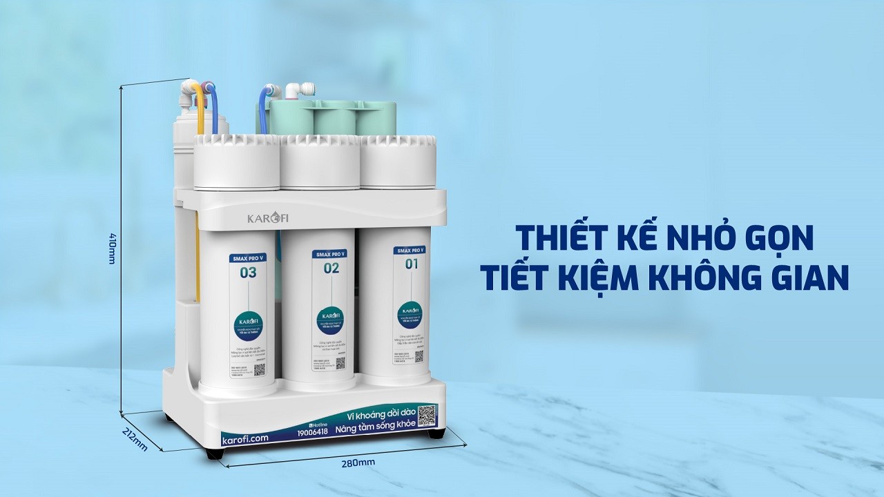 Karofi U05 PRO có thiết kế nhỏ gọn và giá đỡ bảo vệ lõi tốt hơn