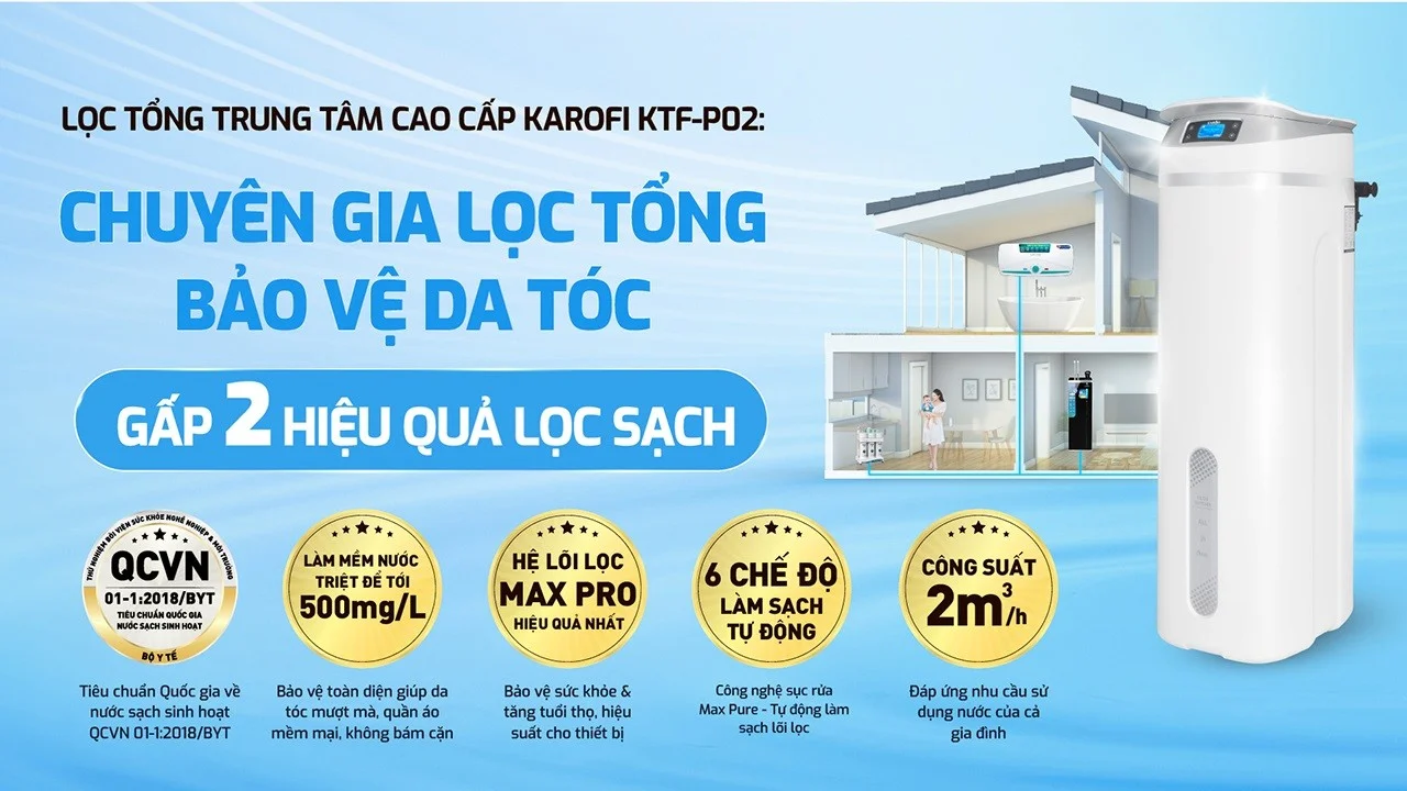 Giới thiệu lọc tổng trung tâm cao cấp Karofi KTF-P02