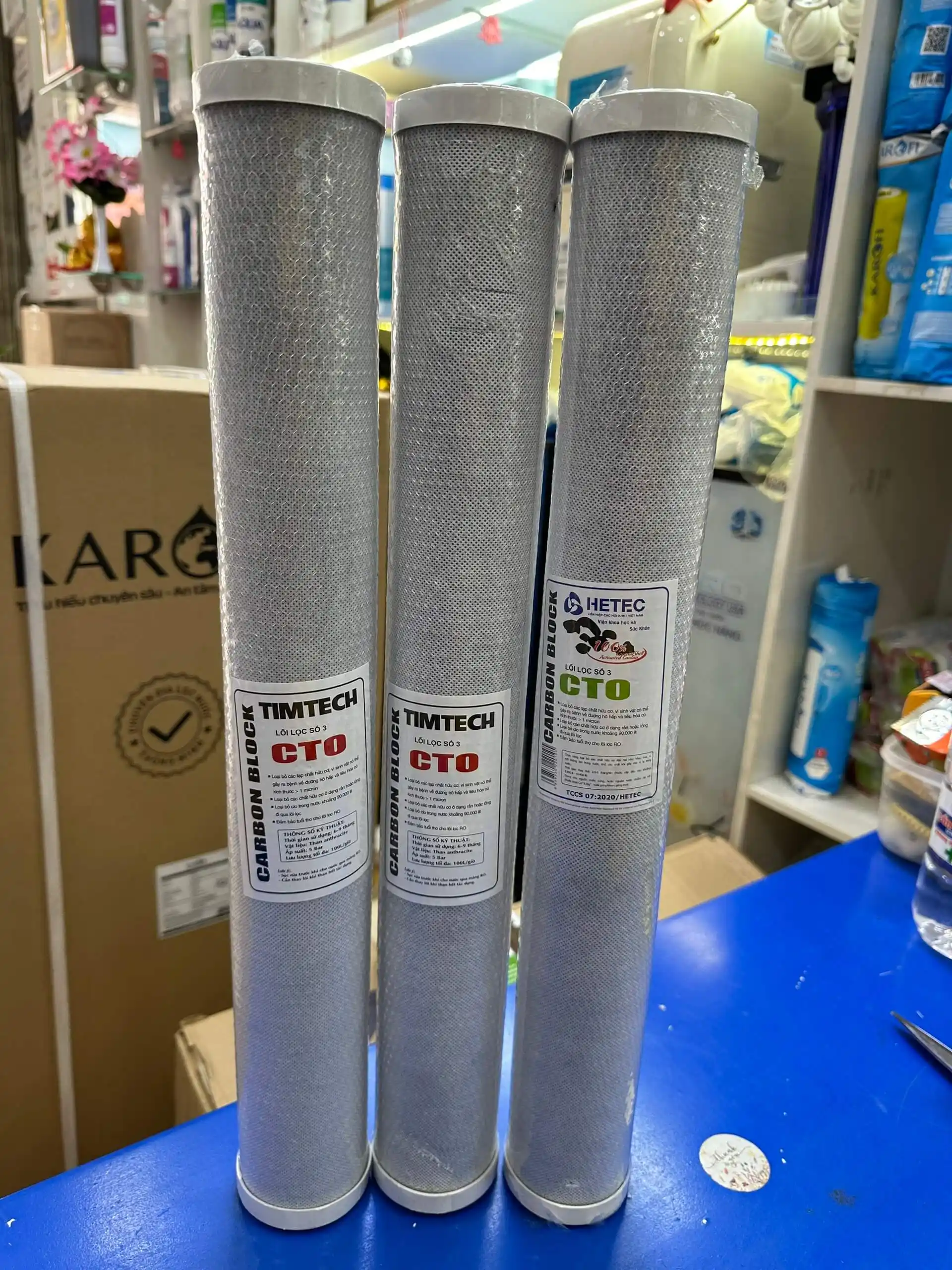 Lõi lọc than hoạt tính dạng nén CTO 20 inch 