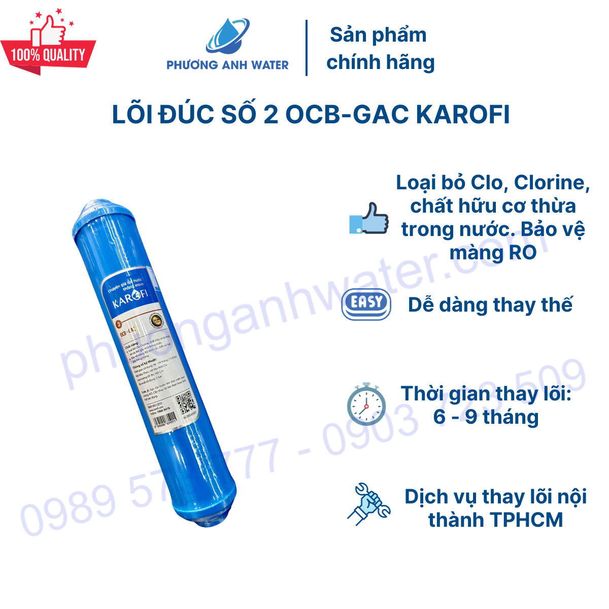 Lõi số 2 dạng đúc - OCB-GAC chính hãng Karofi