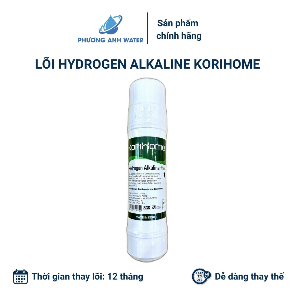 Lõi Hydrogen Alkaline Korihome